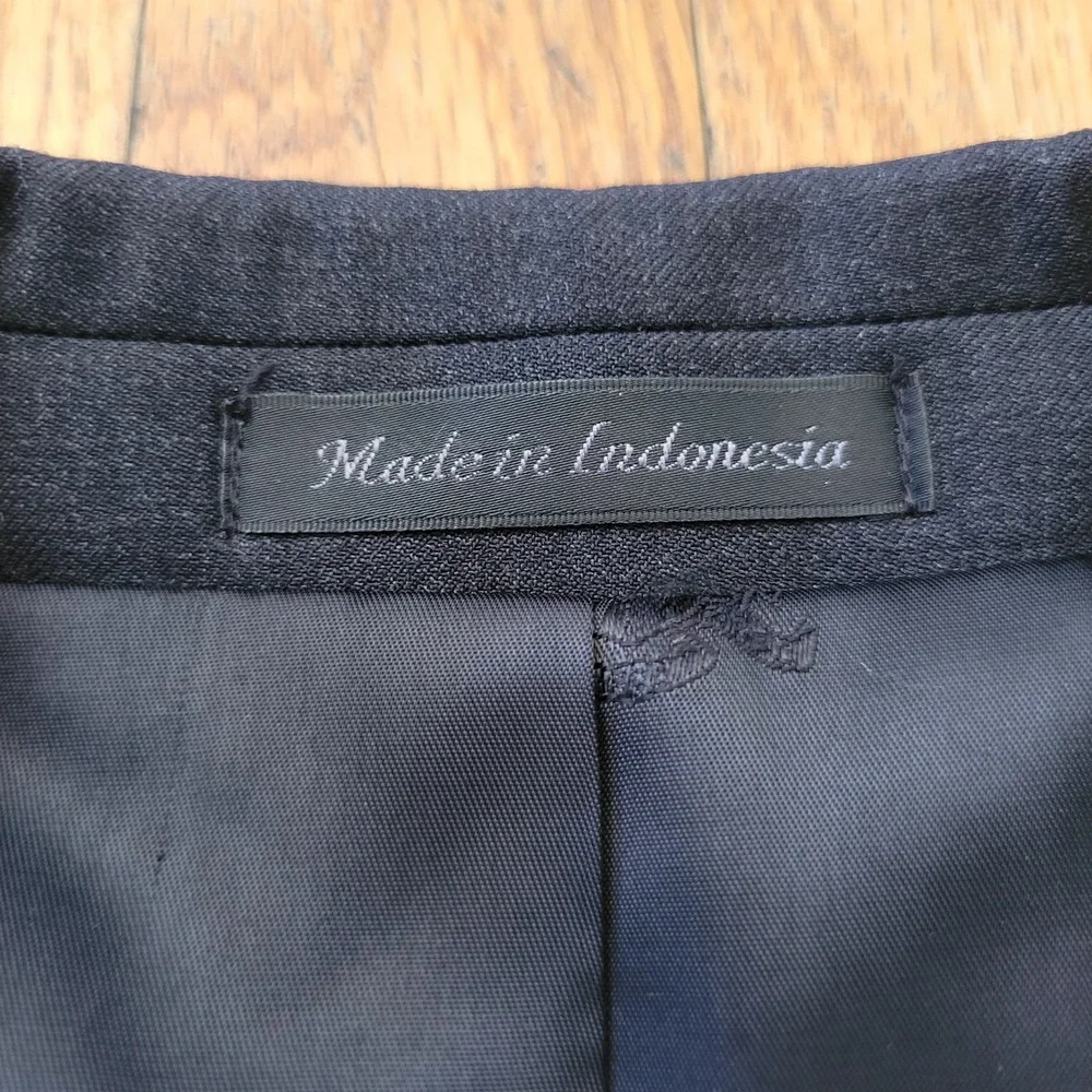 Austin Reed London 42R Charcoal Gray Wool Suit Blazer Pants Academia Preppy Twee